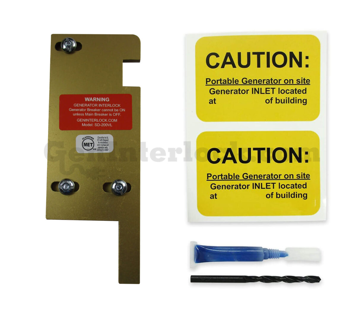 Square D 51208 Generator Interlock Kit with Included Hardware - Drill Bit, Lubricant, Labels