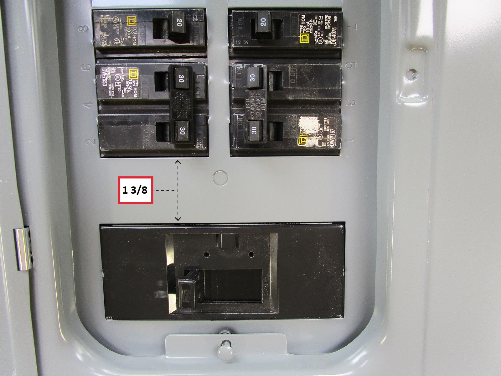 wdmap200l様 Generator interlock kit Square D QO & Homeline 150 and 200