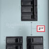 ABB 31202 Generator Interlock Kit - Installed on 150-200 Amp Panel Showing 2-1/8 Inch Spacing