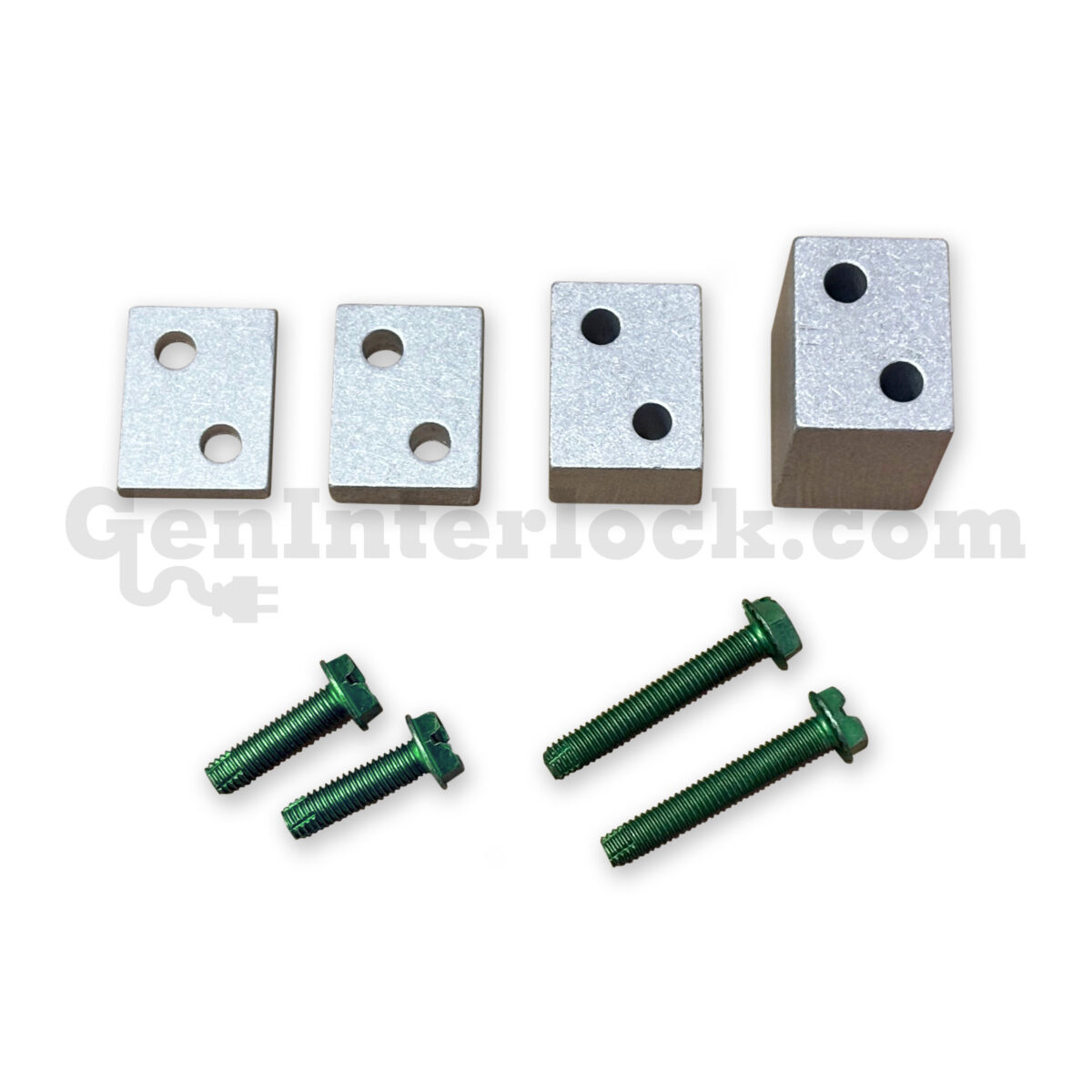 RB-2 Spacer Kit with Aluminum Spacer Blocks and Green Mounting Screws