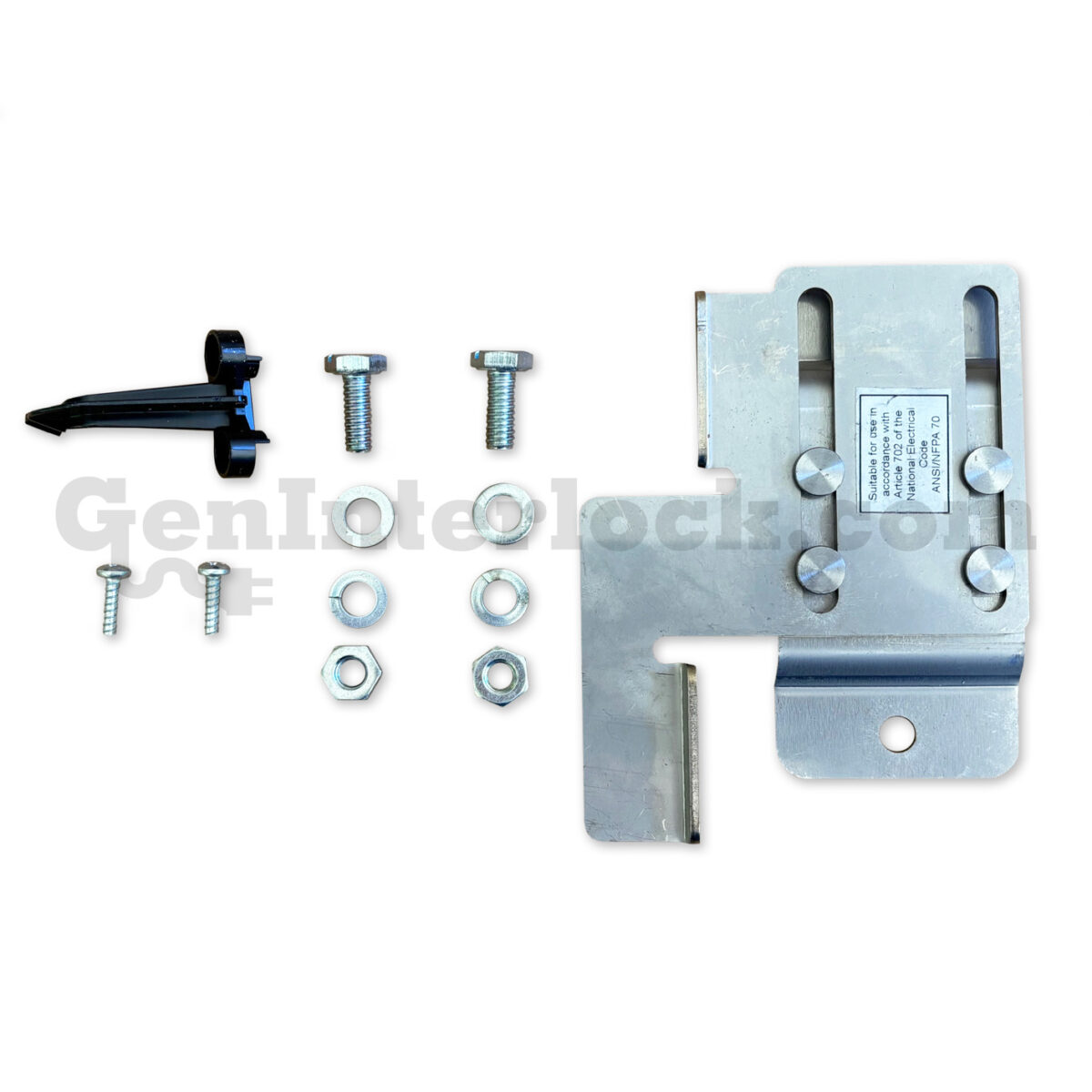 Sylvania Westinghouse 41251 Generator Interlock Kit - Installed on Breaker Panel Showing 3-1/4 Inch Spacing