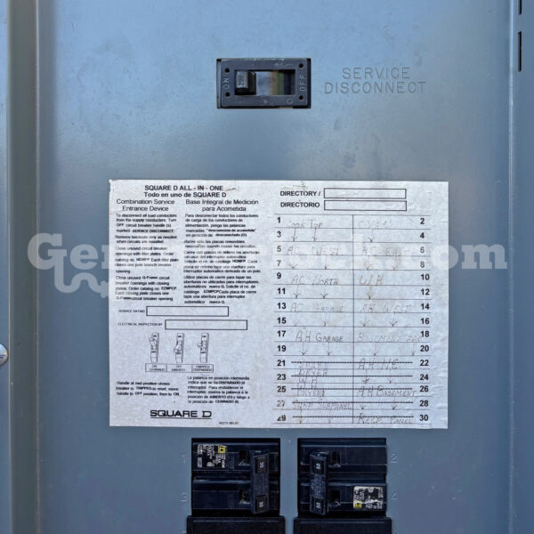 Sylvania Westinghouse 41251 Generator Interlock Kit - Installed on Breaker Panel Showing 3-1/4 Inch Spacing Sylvania Westinghouse 41251 Generator Interlock Kit - Installed on Breaker Panel Showing 3-1/4 Inch Spacing